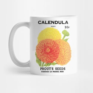 Vintage Calendula Prout's Seed Packet Mug